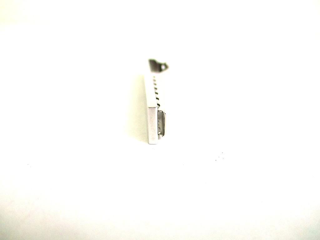 Authentic LOUIS VUITTON Silver Steel Champs Elysees Tie Clips #b173 Certified - Refurbished