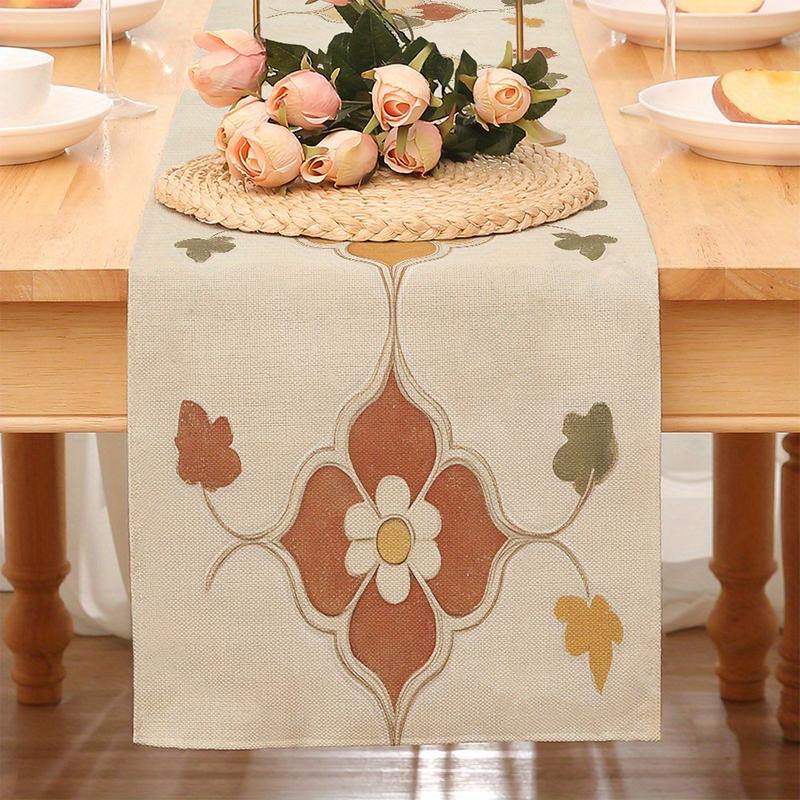 Vintage Floral Pattern Table Runner, Table Decor Cloth, Home Textile Decor Tablecloth 40x140cm