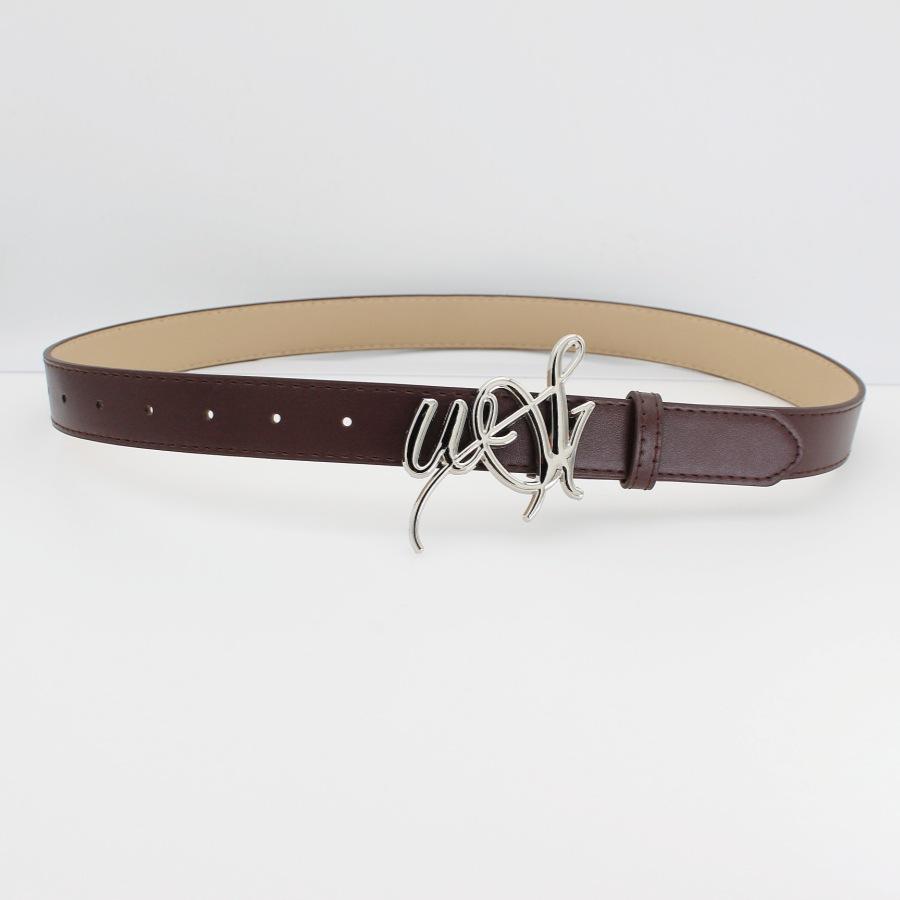 English Letter Buckle Belt, Jeans Dress Accessories Personalized Belt Women