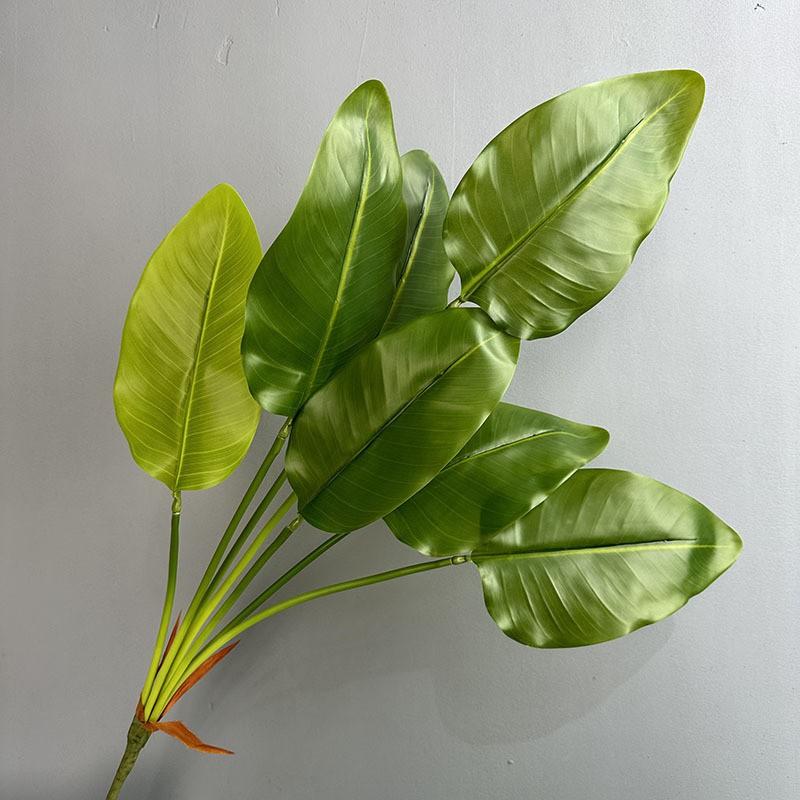 Artificial Bird Of Paradise Leaf Decorative Foliage Home Wedding Photography Outdoor Styling Bird of Paradise Leaf, 7 pcs