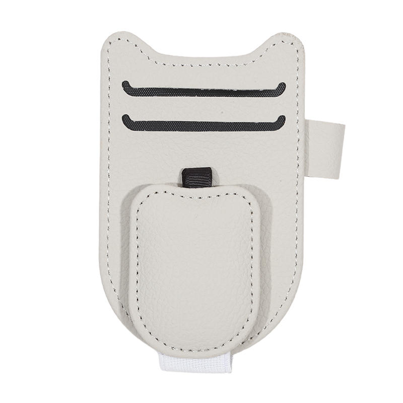 Car Sun Visor Glasses Holder Magnetic Sunglasses Clip Card Holder Storage Bag Scratch-Free Universal Eyeglasses Clip
