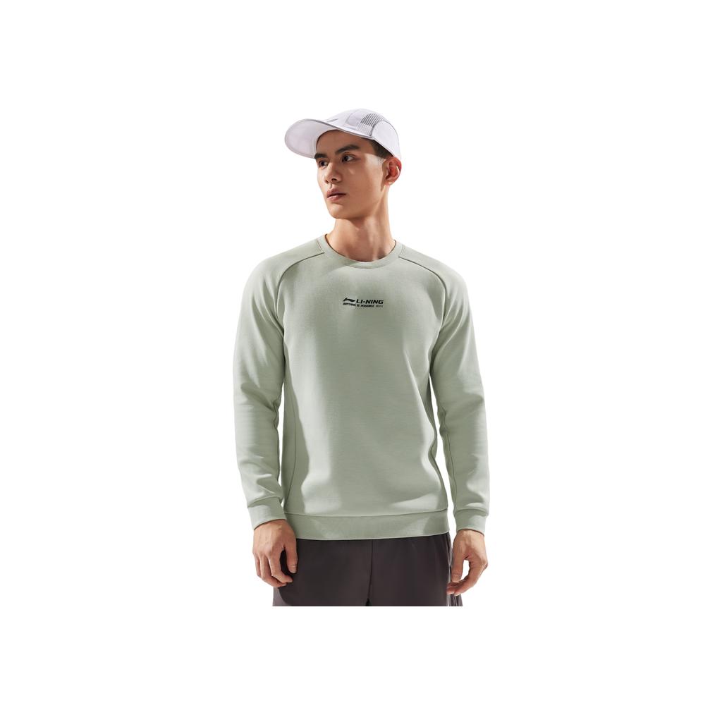 Li Ning Fitness Series Round Neck Logo Sports Sweatshirt Men Sweatshirt AWDV497-6
