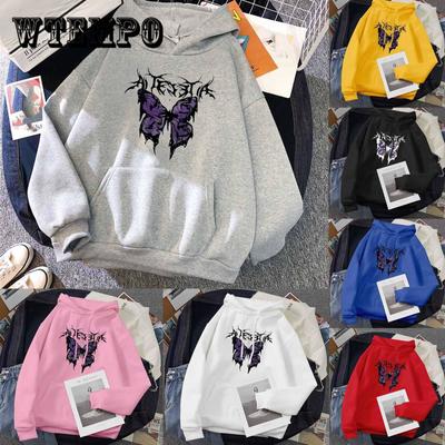 Fashion Women's Casual Long Sleeve Hooded Printed Ladies Sweatshirt Tops
