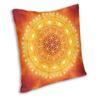 Flower Of Life Golden Light Energy Cushion Cover 40X40 Decoration 3D Print Geometric Mandala Throw Pillow For Car Two Side