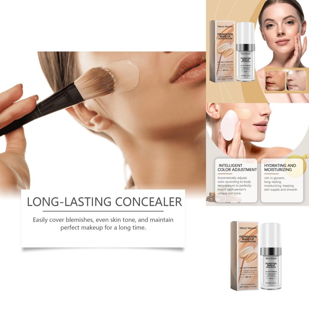 West Month Moisturizing Transformative Concealer Foundation Liquid For Natural Finish