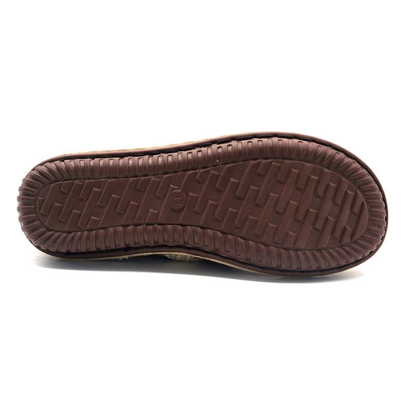 Women's Ethnic Flat Slippers - Summer Cotton Linen Embroidered Soft Sole Shoes