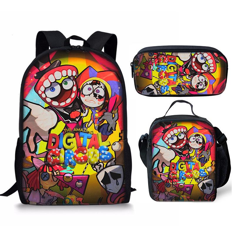 Cartoon Anime Surprise Circus Backpack Student Lightweight Large Capacity Backpack Waterproof