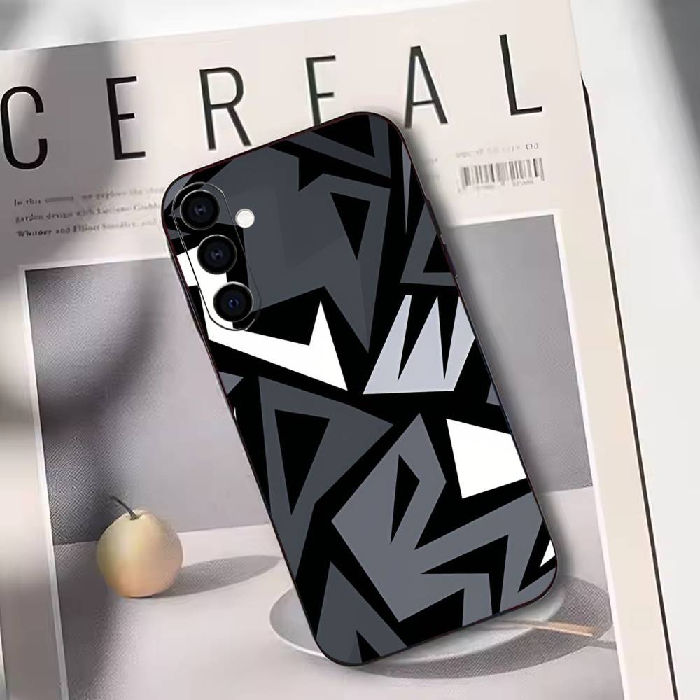 

Black White Graffiti Art Phone Case For Samsung Galaxy A73,A72,A71,A70,A53,A52,A51,Others Soft Black Cover Samsung a71 4g