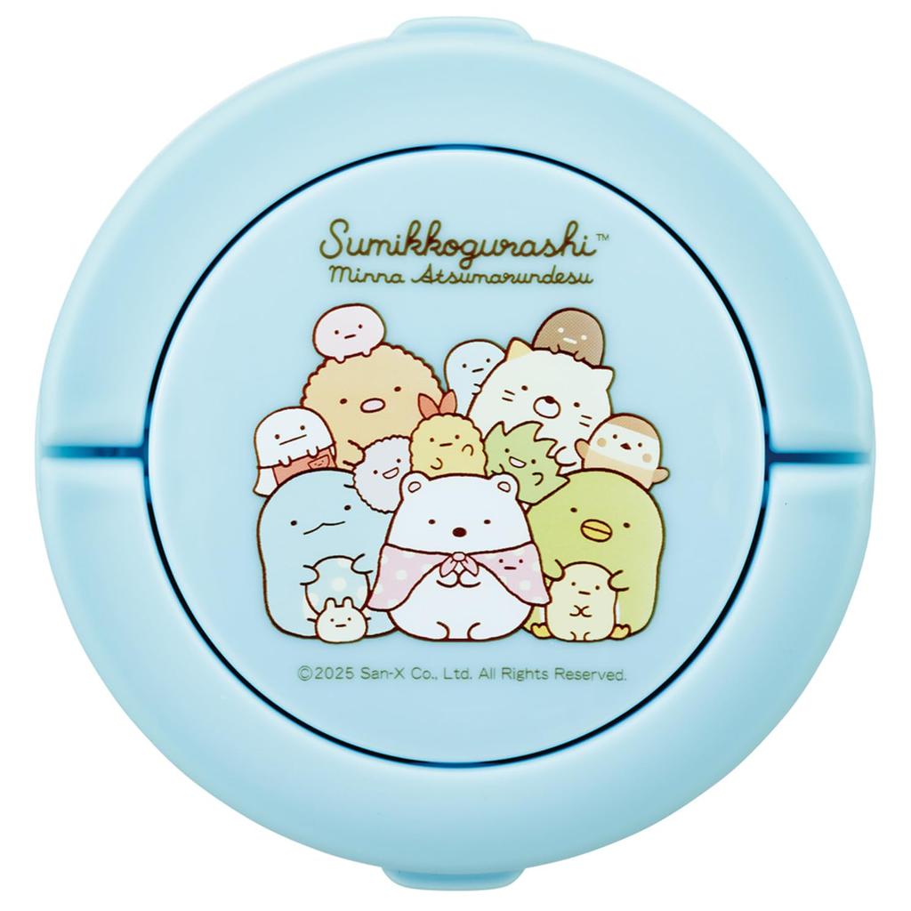 Skater Insulated Lunch Bowl with Folding Sumikko Gurashi Box, Type, 540ml, Women's Size, 2-Tier, Handle, "Atsumaru-n-desu" (LDNO6-A)