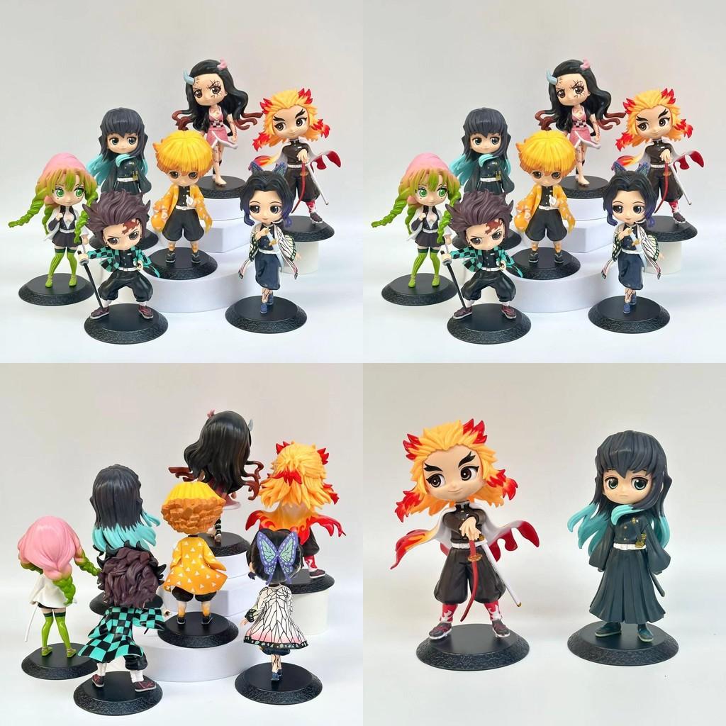Demon Slayer Kamado Tanjirou Pvc Figurines With Anime Characters Display For