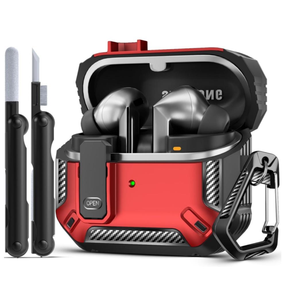 Carbon Fiber Case for Samsung Galaxy Buds 3 FE (2025) / Buds3 Pro (2025) / Buds 3 Case (2025) Cover with Cleaning kit & Keychain