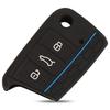 Jingyuqin 3 Button Silicone Key Fob Cover Case For VW Polo 2016 Golf 7 MK7 For Skoda Octavia Combi A7 For SEAT Leon Ibiza CUPTRA