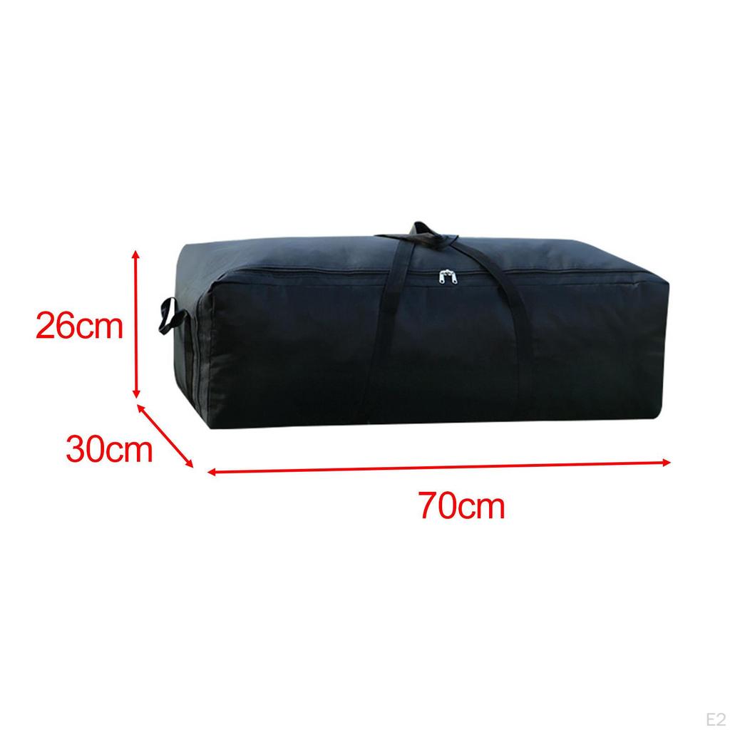 Camping Equipment Storage Bag Large Duffel Heavy Duty Black Oxford Fabric Carry Luggage