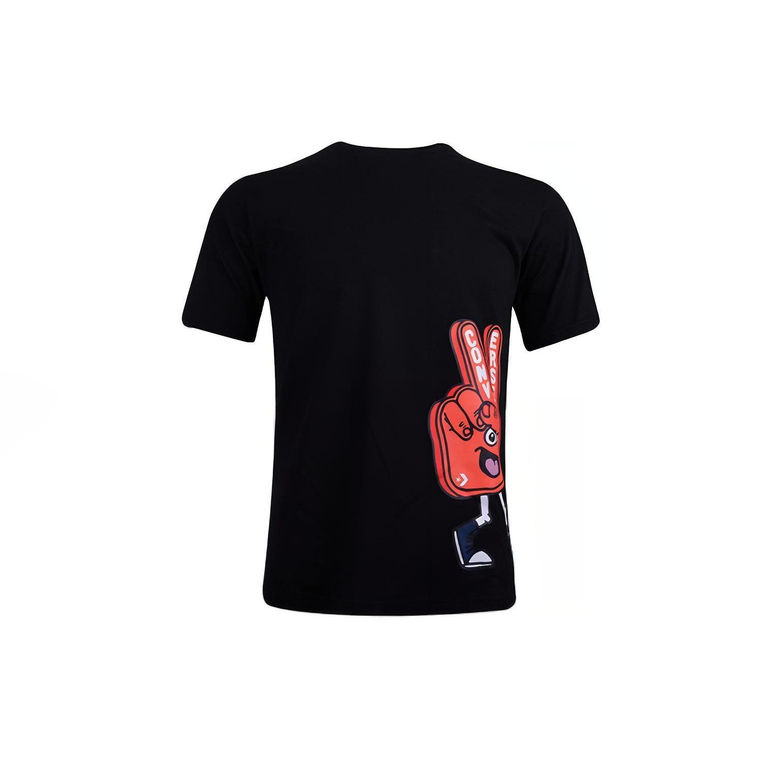 Converse Printing Pattern Short Sleeve Black Men s 10018384-A04 S