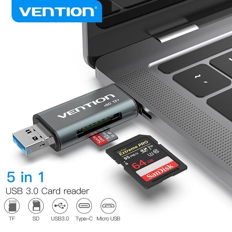 

Vention Micro SD Card Reader Adapter Type C Micro USB SD Memory Card Adapter