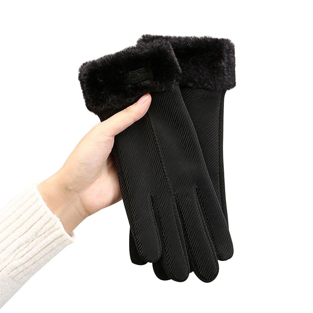 Touchscreen Women Winter Gloves Warm Cycling Mittens Fashion Plush Gloves  Outdoor