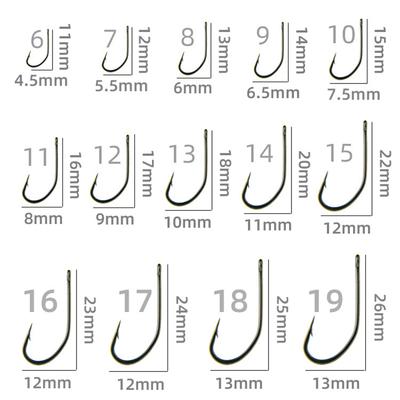 100Pcs Boxed Tube Maruse Hooks Black High Carbon Steel Coon And Sea Fishing Hooks With Ring And Barbed Wire
