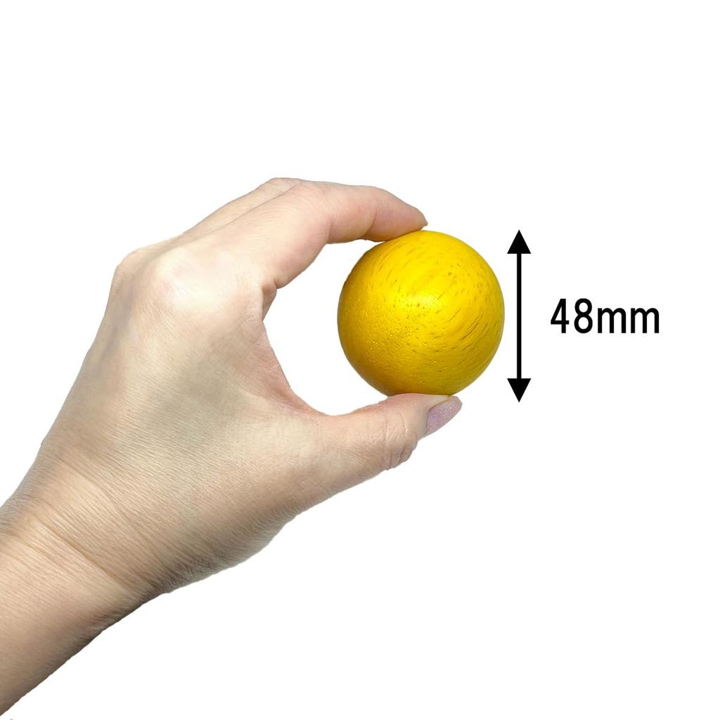 Grandpapa Wooden 48mm 38g Set of 6 Includes Original Cotton Drawstring for Wooden Balls Balls, Diameter, Each, Colors, Bag, DIY/Crafts,