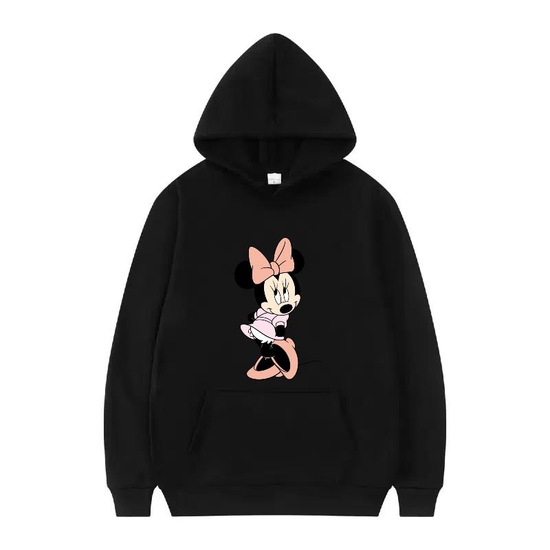 Disney Mickey Mouse Pattern Woman Streetwear Loose Grey Winter Tops Clothes Pullovers Ladies Cheap 90s Hoodies Men Sweatshirts