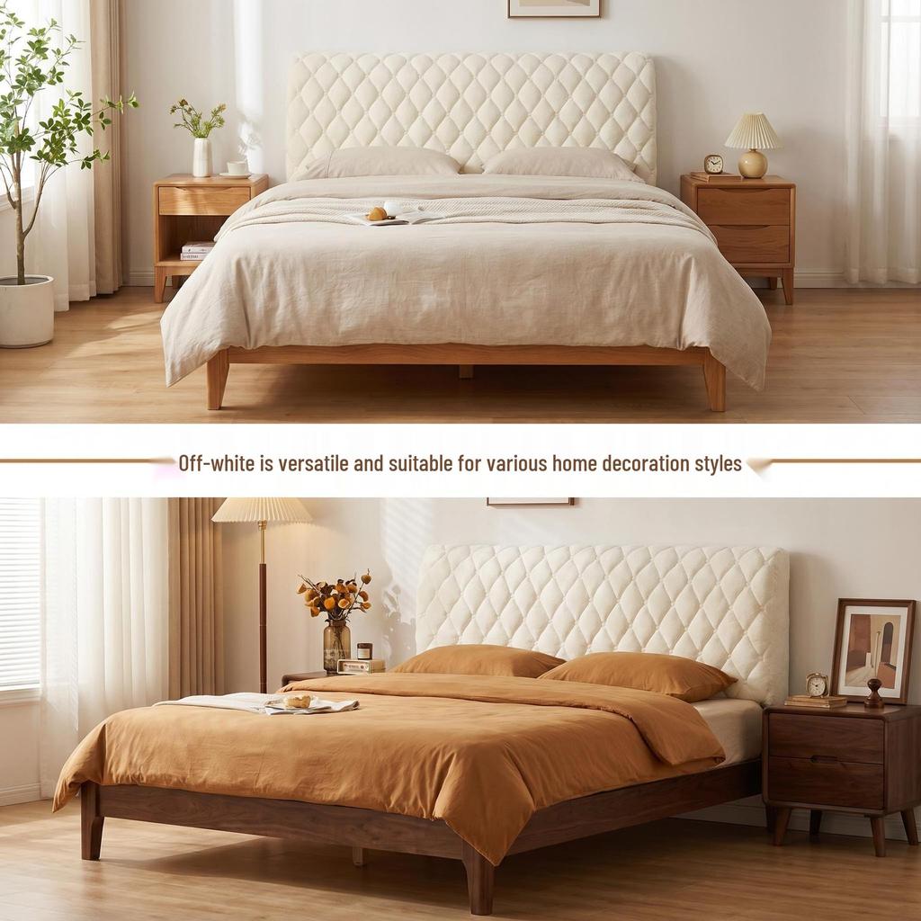 Plush Upholstered Anti-Collision Bed Headboard Dust Cover