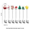 Creative Cartoon Stainless Steel Spoon & Fork Set: Coffee Stirrer, Fruit Fork, Christmas Gift