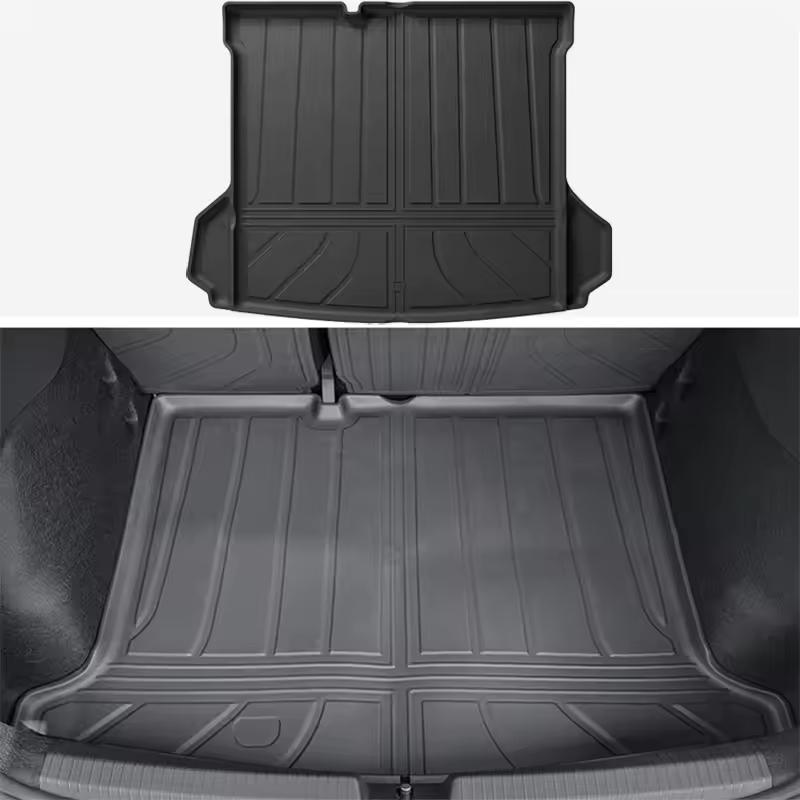 For Volkswagen VW ID4 CROZZ 2021-2023 Car Trunk Mat TPE 3D Rear Seat Backrest Anti Dirty Mat Trunk Carpet Cargo Liner Floor Mats