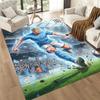 Electric Soccer Moment Square Rugs Are a Great Choice for Living Rooms, Bedrooms, Home Décor, and As Gifts.