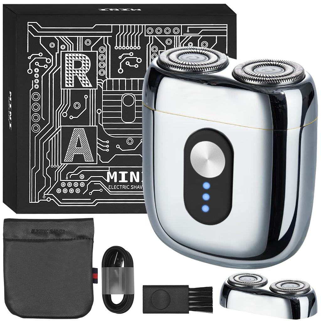 Electric LED Battery Level IPX7 Perfect for Business or Car Includes Storage Pouch and Instruction Manual Men's Shaver, Compact, Magnetic, Type-C