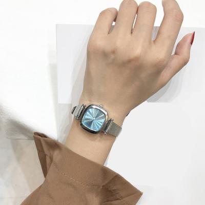 Orologio da polso da donna Quadrante quadrato Cinturino in acciaio regolabile Movimento al quarzo Femminile Classico Formale Business