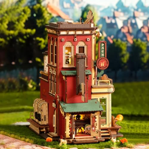 zmart Robotime Rokr Dream Gift Factory 3D Wooden Puzzle Wooden Music Box Christmas Wooden Model Three-Dimensional Puzzle ROKR Dream Gift Factory Wood