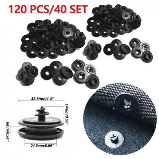 40set Car Floor Mat Clips Carpet Fixing Retainer Universal Grip Clamps Holder US