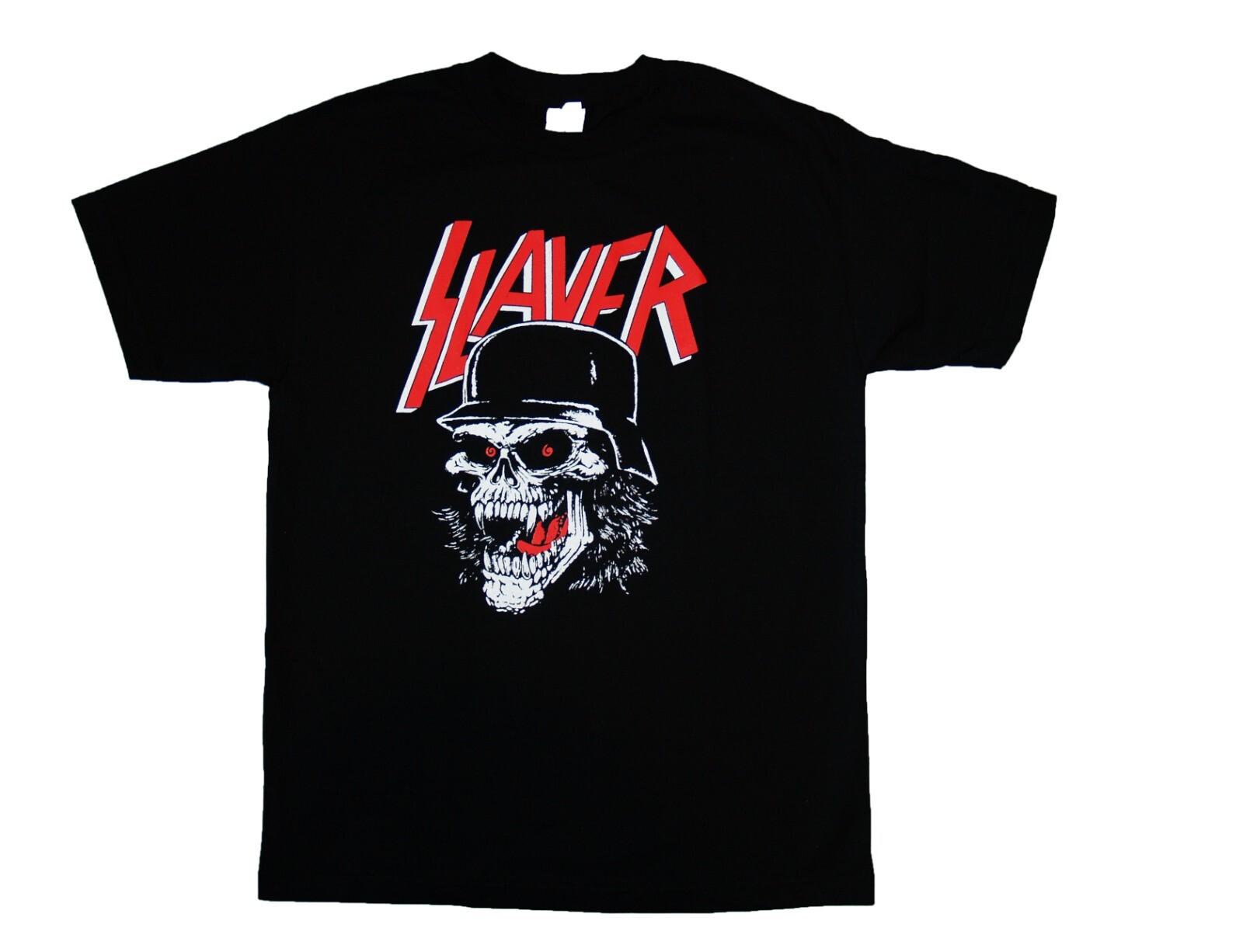 

SLAYER - Skull Helmet - T Shirt Mens Womens Tees Top S-M-L-XL-2XL Brand New T Shirt Mens Womens Tees Top XL