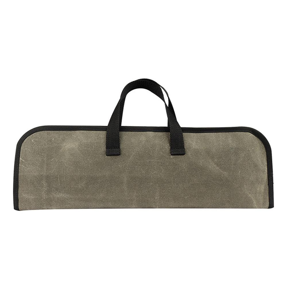 Canvas Material Knife Carrying Case Zip Closure Portable Knife Bag Knife Storage Pouch For Camping