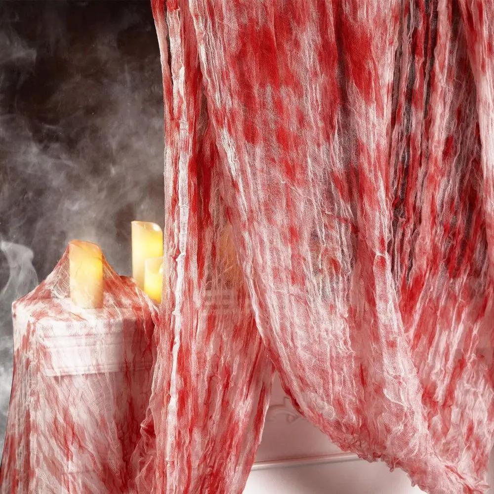 Fashion Black Halloween Spooky Cloth Drape Hang Up Spooky Halloween Decor Net Halloween Gauze Outdoor Decor