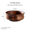 Tibetan Style Round Walnut Wood Bowl for Tea, Soup, or Rice