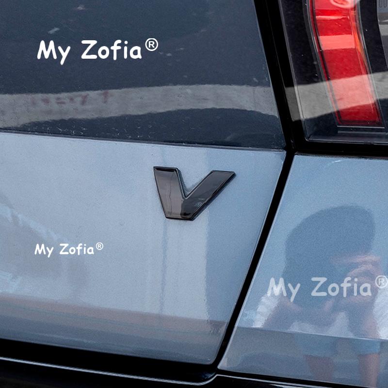 For GAC AION V 2024 2025 2026 Car Car Black Label Sticker Car Front Logo Frame Head Bumper Decor Sticker Cover Accessories