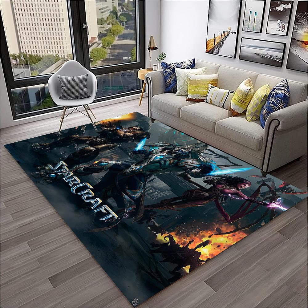 

3D Retro Game StarCraft Gamer Carpet Rug for Home Living Room Bedroom Sofa Doormat Decor,kids play Area Rug Non-slip Floor Mat 40x60cm
