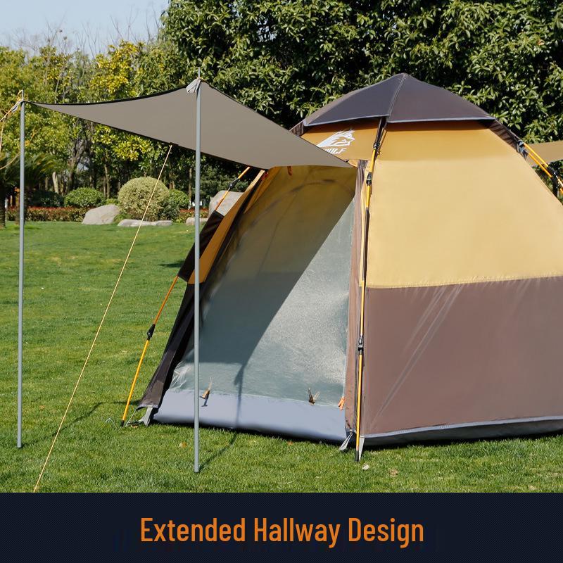 Portable Automatic Fast-Opening Rainproof Tent for 2-4 People - Ideal for Outdoor Camping, Wilderness, & Beach