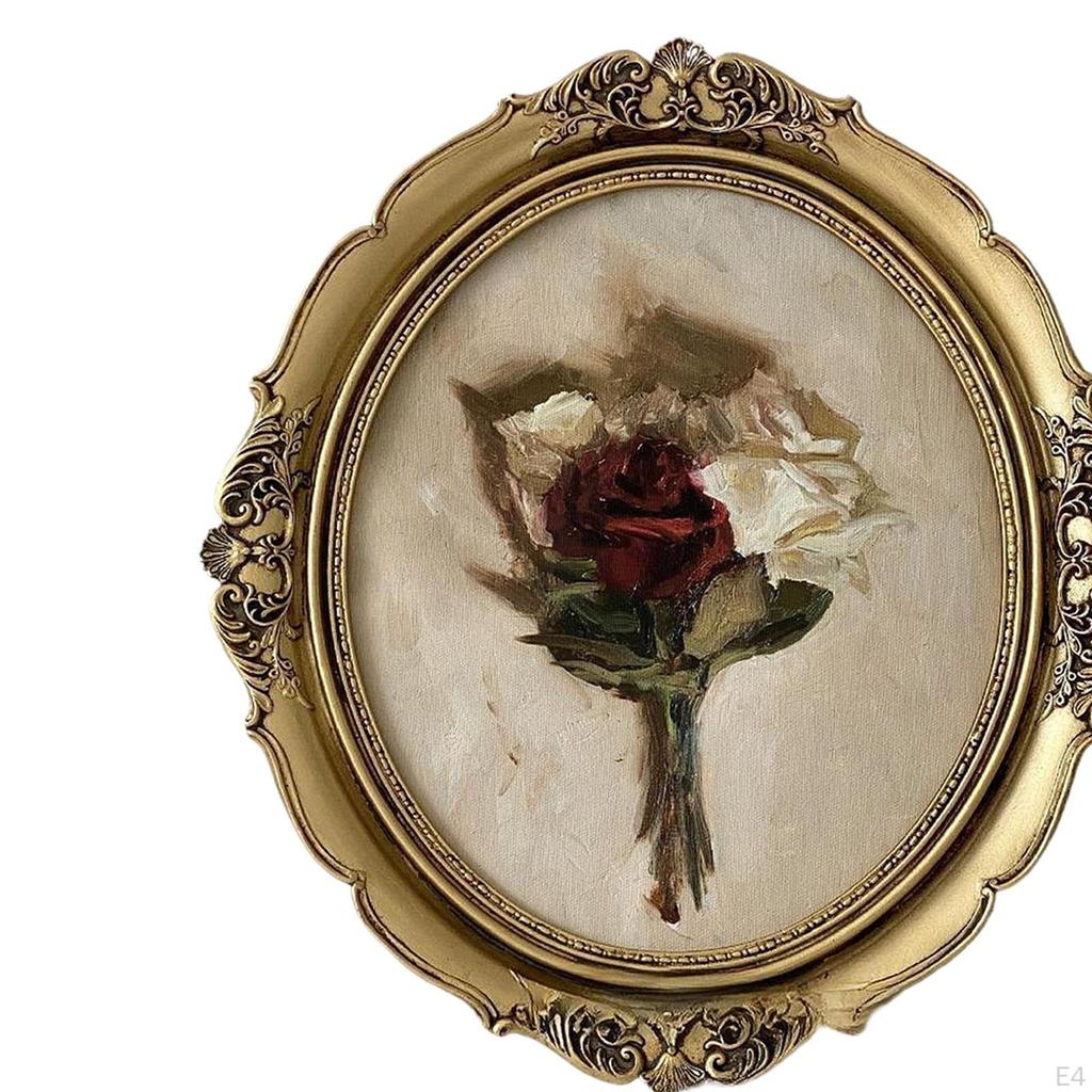 Antique Baroque Photo Frame, Modern Resin Picture Display Frame for Gallery Hallway Holiday