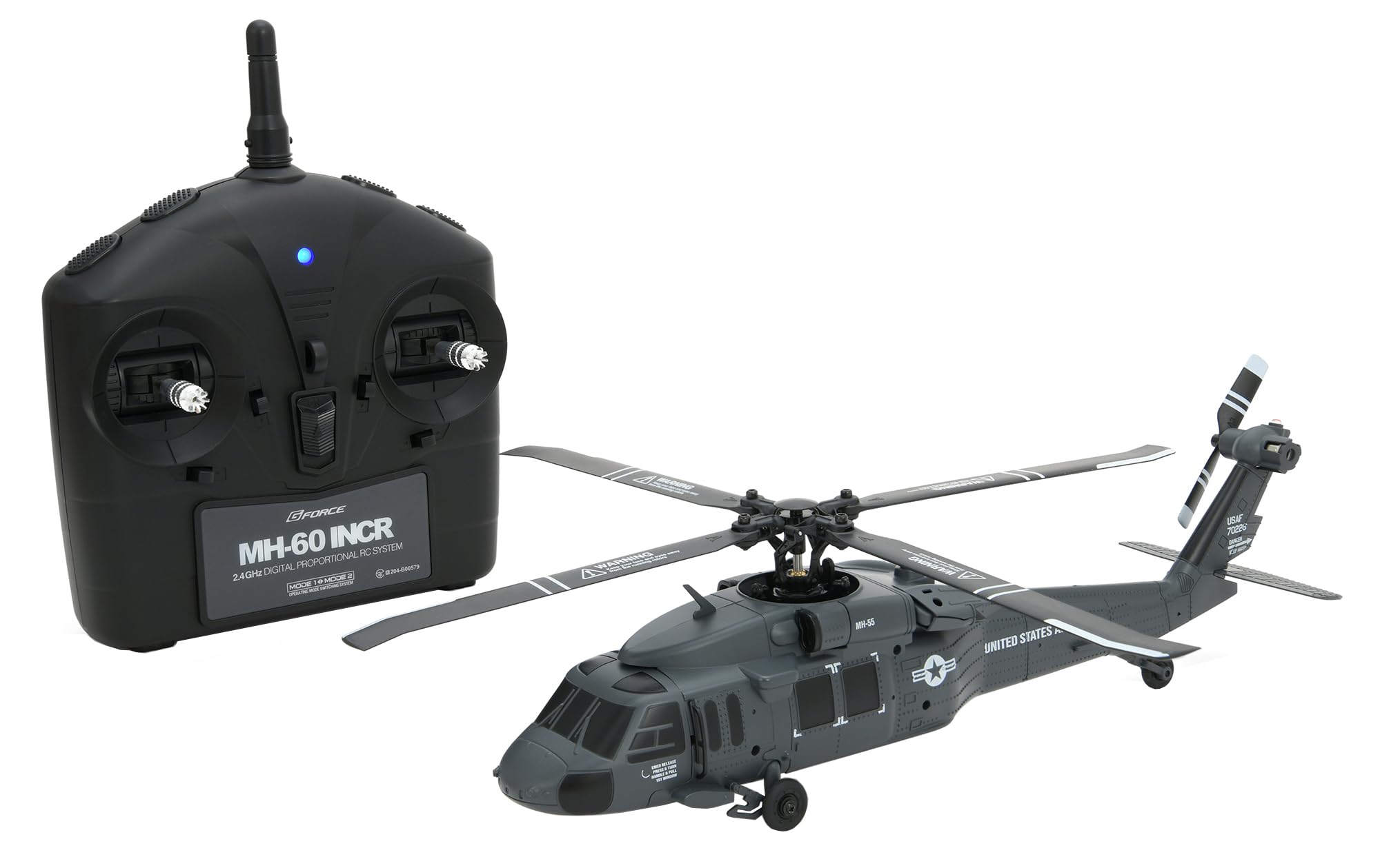 

INCR Радіокерований Офіційний Японський GB500 G-Force MH-60 2,4 ГГц 4-канальний Вертоліт, Продукт, чорний