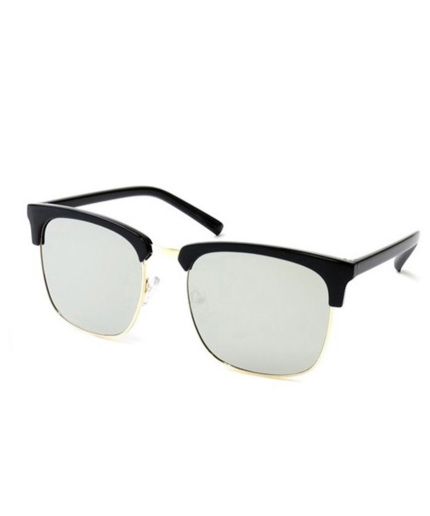 MAISON MASTER Iren Sunglasses (Black-Silver Mirror)