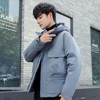 New Winter Basic Popular Men's Down Jacket, Non-iron Treatment, Fashionable Urban Hooded Lapel Jacket