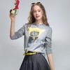 Women's Casual Round-Neck Animal Print Long-Sleeve T-Shirt