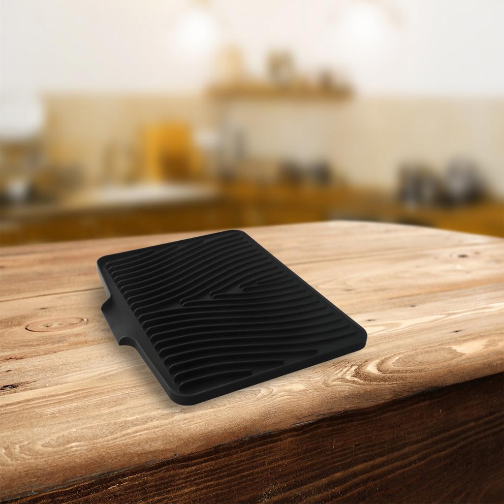 For Kitchen Tableware Dish Drying Mat 40x33cm Black/Gray/Beige/Green