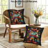 2Pcs Graffiti Cool Fox Throw Pillow Covers,2D Flat Print Decorative Square Cushion Cases For Sofa Bedroom Living Room
