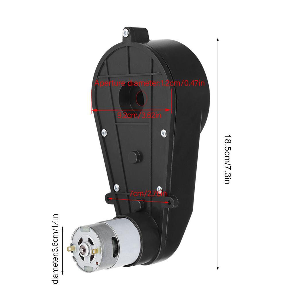 12V 30000RPM Zabawkowy Silnik Elektryczny z Przekładnią do Wózka Dziecięcego (12V 30000RPM)