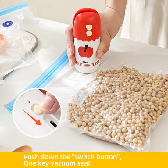 Mini Bag Sealer 3-in-1 Vacuum Sealer for Snacks Food Storage Portable Rechargeable Household Sealing Machine