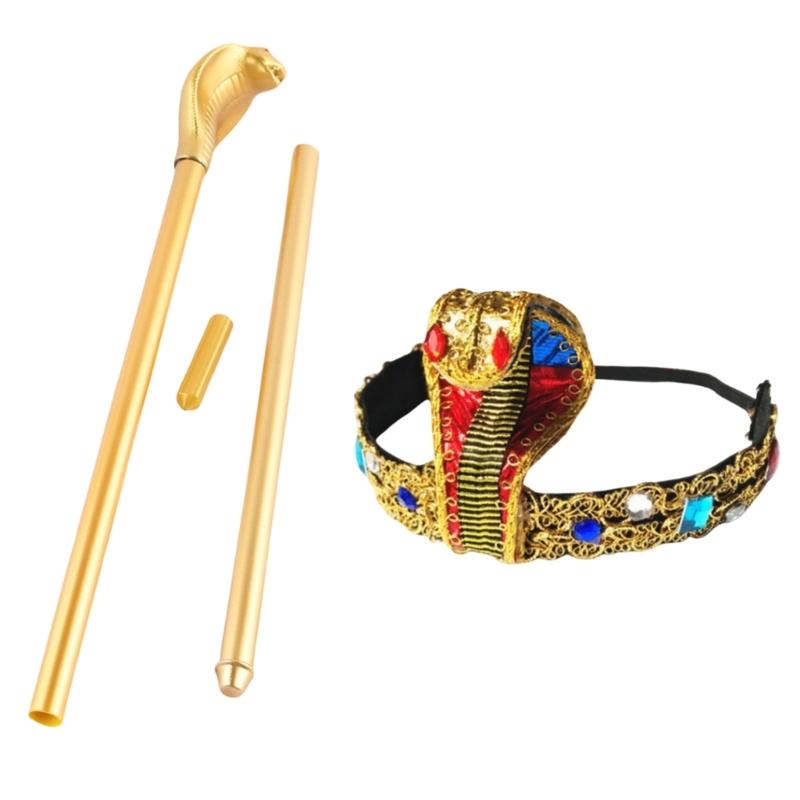 Detailed Cleopatra Headpiece Plastic Crowns For Cosplay Event Themed Celebrations Comfortable Wear