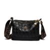 Fashionable Diamond Grid Soft Leather Crossbody Bag, Women's New Style Retro Simple Multi-layer Large Capacity Shoulder Bag, Mother Bag
