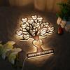 Personalized Photo Family Tree Acrylic Lights Custom 1-12 Child's Names Tree of Life Night Light Mom LED Lamp Mothers Day Room Decor Gift for Mom